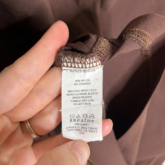 Prana Burgundy Brown Tie Waist Athletic Skirt Large - Picture 6 of 8